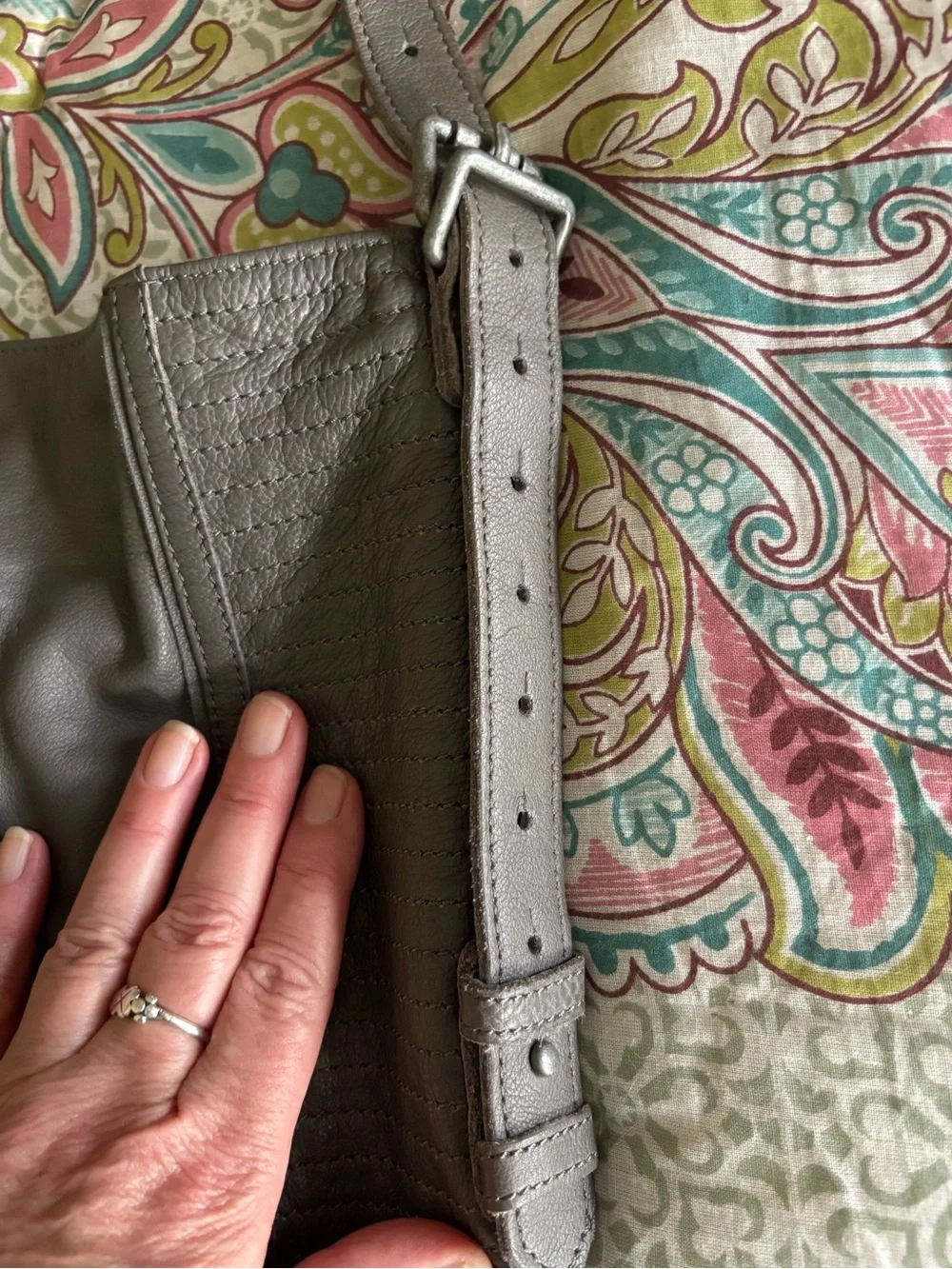 Liebeskind Pebbled Leather Shoulder Bag in Brown
